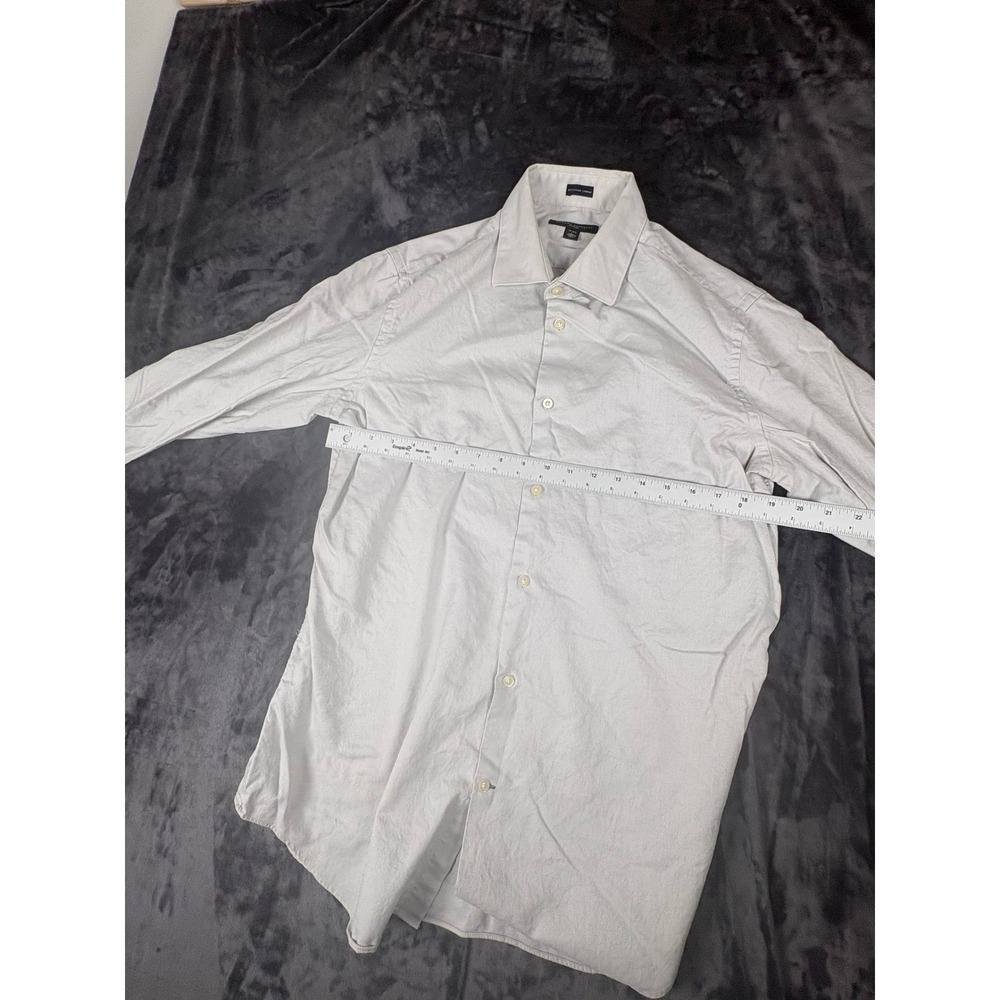Banana Republic Dress Shirt Mens L Gray Egyptian Cotton Fitted Long Sleeve 3812 - Picture 3 of 7